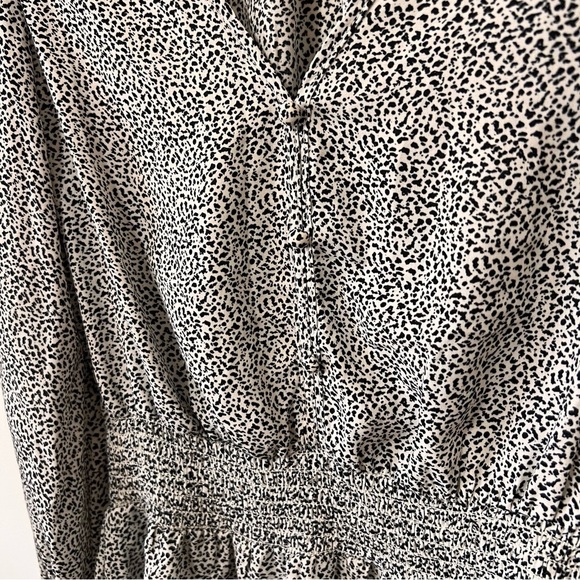 Sienna Sky Peplum Top Size Small Womens Black Cream Animal Print - Picture 5 of 14